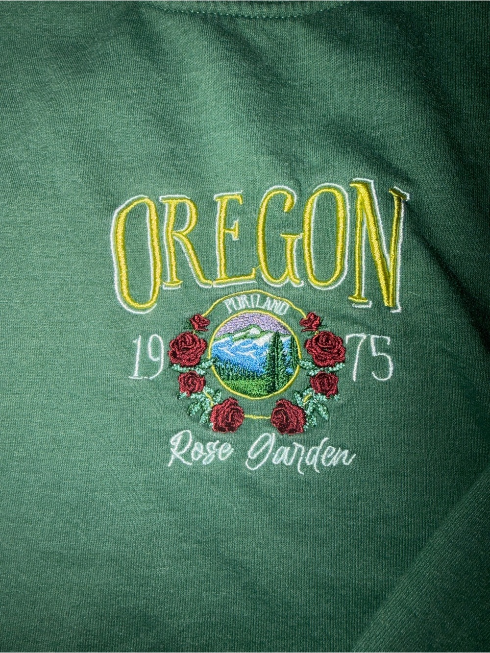 Tilly's Forest Green Oregon Embroidered Crewneck Sweatshirt - Picture 2 of 7